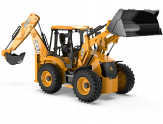 Bager JCB DoubleE na diaľkové ovládanie, diaľkové ovládanie, nakladač, buldozér, žltý stroj